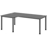 Schreibtisch Eckwinkelform HERA graphit | 200 x 120 cm | Graphit Schreibtisch Eckwinkelform HERA graphit | 200 x 120 cm | Graphit