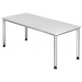 Schreibtisch HERA silver | 180 x 80 cm | Weiß classic Schreibtisch HERA silver | 180 x 80 cm | Weiß classic