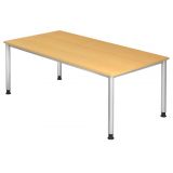 Schreibtisch HERA silver | 200 x 100 cm | Buche Schreibtisch HERA silver | 200 x 100 cm | Buche
