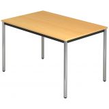 Schreibtisch LINEA | 120 x 80 cm | Gestell schwarz / chrom | Buche Schreibtisch LINEA | 120 x 80 cm | Gestell schwarz / chrom | Buche