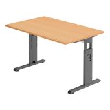 Schreibtisch OMEGA | Gestell graphit | 120 x 80 cm | Buche Schreibtisch OMEGA | Gestell graphit | 120 x 80 cm | Buche