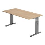 Schreibtisch OMEGA | Gestell graphit | 160 x 80 cm | Eiche Schreibtisch OMEGA | Gestell graphit | 160 x 80 cm | Eiche