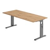 Schreibtisch OMEGA | Gestell graphit | 180 x 80 cm | Eiche Rustikal Schreibtisch OMEGA | Gestell graphit | 180 x 80 cm | Eiche Rustikal