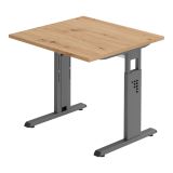 Schreibtisch OMEGA | Gestell graphit | 80 x 80 cm | Eiche Rustikal Schreibtisch OMEGA | Gestell graphit | 80 x 80 cm | Eiche Rustikal