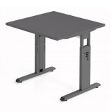 Schreibtisch OMEGA | Gestell graphit | 80 x 80 cm | Graphit Schreibtisch OMEGA | Gestell graphit | 80 x 80 cm | Graphit