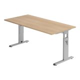 Schreibtisch OMEGA | Gestell silber | 160 x 80 cm | Eiche Schreibtisch OMEGA | Gestell silber | 160 x 80 cm | Eiche