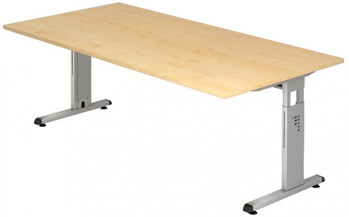 Schreibtisch OMEGA Breite 200 cm x Tiefe 65 / 70 / 75 ...