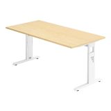 Schreibtisch OMEGA | Gestell weiß | 160 x 80 cm | Ahorn Schreibtisch OMEGA | Gestell weiß | 160 x 80 cm | Ahorn