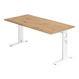 Schreibtisch OMEGA | Gestell weiß | 160 x 80 cm | Eiche Rustikal Schreibtisch OMEGA | Gestell weiß | 160 x 80 cm | Eiche Rustikal