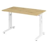 Schreibtisch OMEGA @home | 120 x 67 cm | Gestell weiß | Eiche Rustikal Schreibtisch OMEGA @home | 120 x 67 cm | Gestell weiß | Eiche Rustikal