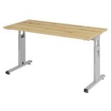 Schreibtisch OMEGA @home | 140 x 67 cm | Gestell silber | Eiche Rustikal Schreibtisch OMEGA @home | 140 x 67 cm | Gestell silber | Eiche Rustikal