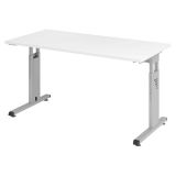 Schreibtisch OMEGA @home | 140 x 67 cm | Gestell silber | Weiß classic Schreibtisch OMEGA @home | 140 x 67 cm | Gestell silber | Weiß classic
