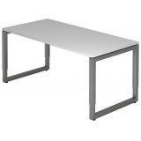 Schreibtisch RESTART | Gestell graphit | 160 x 80 cm | Lichtgrau