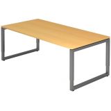 Schreibtisch RESTART | Gestell graphit | 200 x 100 cm | Buche Schreibtisch RESTART | Gestell graphit | 200 x 100 cm | Buche