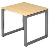 Schreibtisch RESTART | Gestell graphit | 80 x 80 cm | Ahorn