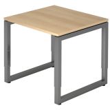 Schreibtisch RESTART | Gestell graphit | 80 x 80 cm | Eiche Schreibtisch RESTART | Gestell graphit | 80 x 80 cm | Eiche