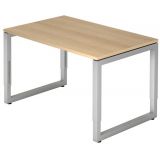 Schreibtisch RESTART | Gestell silber | 120 x 80 cm | Eiche Schreibtisch RESTART | Gestell silber | 120 x 80 cm | Eiche