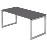 Schreibtisch RESTART | Gestell silber | 160 x 80 cm | Graphit