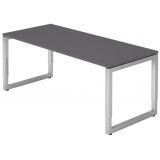 Schreibtisch RESTART | Gestell silber | 180 x 80 cm | Graphit Schreibtisch RESTART | Gestell silber | 180 x 80 cm | Graphit