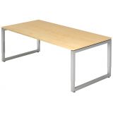 Schreibtisch RESTART | Gestell silber | 200 x 100 cm | Ahorn Schreibtisch RESTART | Gestell silber | 200 x 100 cm | Ahorn