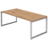 Schreibtisch RESTART | Gestell silber | 200 x 100 cm | Eiche Rustikal Schreibtisch RESTART | Gestell silber | 200 x 100 cm | Eiche Rustikal