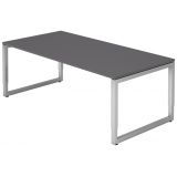 Schreibtisch RESTART | Gestell silber | 200 x 100 cm | Graphit Schreibtisch RESTART | Gestell silber | 200 x 100 cm | Graphit