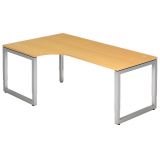 Schreibtisch RESTART | Gestell silber | 200 x 120 cm | Buche Schreibtisch RESTART | Gestell silber | 200 x 120 cm | Buche