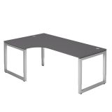 Schreibtisch RESTART | Gestell silber | 200 x 120 cm | Graphit Schreibtisch RESTART | Gestell silber | 200 x 120 cm | Graphit