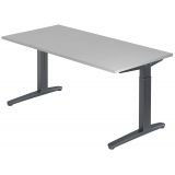 Schreibtisch SPIRIT | Gestell graphit | 160 x 80 cm | Lichtgrau Schreibtisch SPIRIT | Gestell graphit | 160 x 80 cm | Lichtgrau