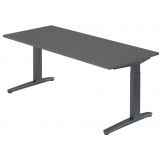 Schreibtisch SPIRIT | Gestell graphit | 180 x 80 cm | Graphit Schreibtisch SPIRIT | Gestell graphit | 180 x 80 cm | Graphit