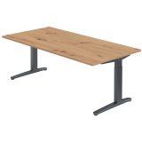 Schreibtisch SPIRIT | Gestell graphit | 200 x 100 cm | Eiche Rustikal Schreibtisch SPIRIT | Gestell graphit | 200 x 100 cm | Eiche Rustikal