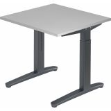 Schreibtisch SPIRIT | Gestell graphit | 80 x 80 cm | Lichtgrau Schreibtisch SPIRIT | Gestell graphit | 80 x 80 cm | Lichtgrau