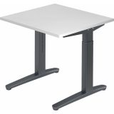 Schreibtisch SPIRIT | Gestell graphit | 80 x 80 cm | Weiß classic Schreibtisch SPIRIT | Gestell graphit | 80 x 80 cm | Weiß classic
