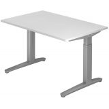 Schreibtisch SPIRIT | Gestell silber | 120 x 80 cm | Weiß classic Schreibtisch SPIRIT | Gestell silber | 120 x 80 cm | Weiß classic