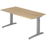Schreibtisch SPIRIT | Gestell silber | 160 x 80 cm | Eiche
