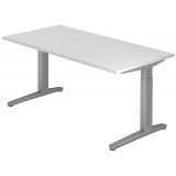 Schreibtisch SPIRIT | Gestell silber | 160 x 80 cm | Weiß classic Schreibtisch SPIRIT | Gestell silber | 160 x 80 cm | Weiß classic