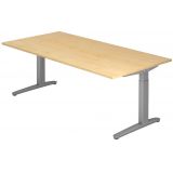 Schreibtisch SPIRIT | Gestell silber | 200 x 100 cm | Ahorn Schreibtisch SPIRIT | Gestell silber | 200 x 100 cm | Ahorn