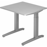 Schreibtisch SPIRIT | Gestell silber | 80 x 80 cm | Lichtgrau Schreibtisch SPIRIT | Gestell silber | 80 x 80 cm | Lichtgrau