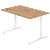 Schreibtisch SPIRIT | Gestell weiss | 120 x 80 cm | Eiche Rustikal Schreibtisch SPIRIT | Gestell weiss | 120 x 80 cm | Eiche Rustikal