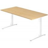 Schreibtisch SPIRIT | Gestell weiss | 160 x 80 cm | Ahorn