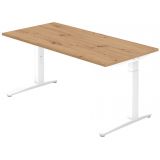 Schreibtisch SPIRIT | Gestell weiss | 160 x 80 cm | Eiche Rustikal Schreibtisch SPIRIT | Gestell weiss | 160 x 80 cm | Eiche Rustikal