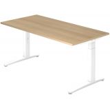 Schreibtisch SPIRIT | Gestell weiss | 160 x 80 cm | Eiche Schreibtisch SPIRIT | Gestell weiss | 160 x 80 cm | Eiche