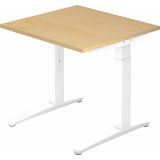 Schreibtisch SPIRIT | Gestell weiss | 80 x 80 cm | Ahorn Schreibtisch SPIRIT | Gestell weiss | 80 x 80 cm | Ahorn