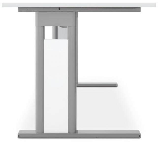 Schreibtisch STYLE Pro Breite 200 cm x Tiefe 80 cm Dekor Graphit Gestell silber