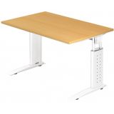 Schreibtisch UNITY | Gestell wei� | 120 x 80 cm | Buche