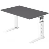 Schreibtisch UNITY | Gestell weiß | 120 x 80 cm | Graphit Schreibtisch UNITY | Gestell weiß | 120 x 80 cm | Graphit