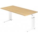 Schreibtisch UNITY | Gestell weiß | 160 x 80 cm | Ahorn Schreibtisch UNITY | Gestell weiß | 160 x 80 cm | Ahorn