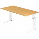 Schreibtisch UNITY | Gestell weiß | 160 x 80 cm | Buche Schreibtisch UNITY | Gestell weiß | 160 x 80 cm | Buche