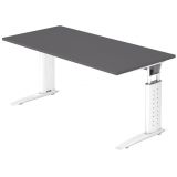 Schreibtisch UNITY | Gestell wei� | 160 x 80 cm | Graphit