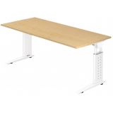 Schreibtisch UNITY | Gestell weiß | 180 x 80 cm | Ahorn Schreibtisch UNITY | Gestell weiß | 180 x 80 cm | Ahorn